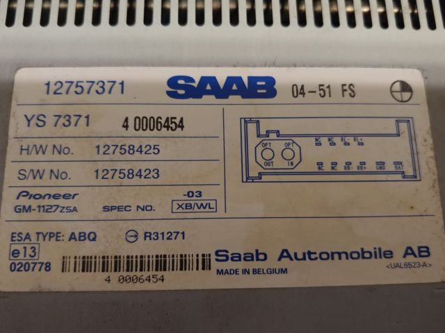 Verstärker SAAB 93 2003-2006